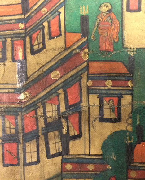 Detail of monks at Drepung Monastery; Rubin Museum of Art, C2006.2.2 (HAR 65625)