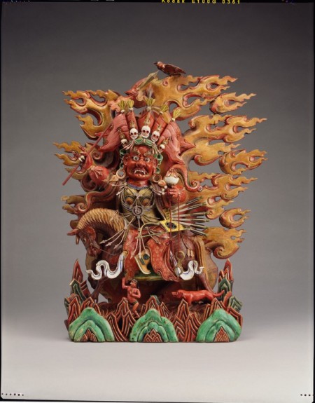 Tsiu Marpo; Mongolia; 19th century; wood with mineral pigments; Rubin Museum of Art C2006.18.1 (HAR 65686)