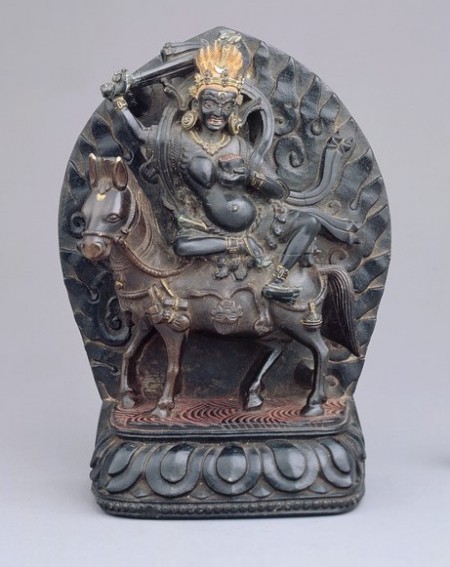 Tibet; 15th century; Black Stone and pigment; Rubin Museum of Art C2006.19.1 (HAR 65601)