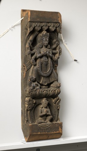 Architectural detail Guhyakali, Goddess, Hindu Nepal; 17th century Wood Rubin Museum of Art Gift of Ralph Redford C2008.32 (HAR 57015) Architectural detail Guhyakali, Goddess, Hindu Nepal; 17th century Wood Rubin Museum of Art Gift of Ralph Redford C2008.32 (HAR 57015) 