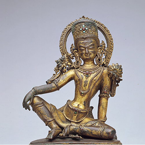 Indra; Nepal; 1463; gilt copper alloy; Rubin Museum of Art; C2005.16.15 (HAR 65437)