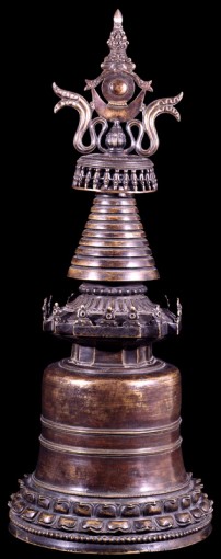 Reliquary Stupa; Tibet; 14th century; metalwork; Rubin Museum of Art; C2003.12.2 (HAR 65213)