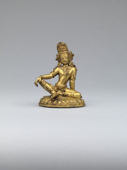 Indra; Nepal; 16th century; gilt copper alloy; Rubin Museum of Art; C2005.16.44 (HAR 65467)