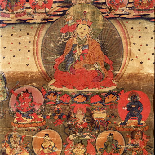 Padmasambhava; Kham Province, eastern Tibet; 19th century; pigments on cloth; Rubin Museum of Art; gift of Shelley and Donald Rubin; C2006.66.127 (HAR 74)