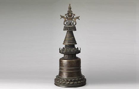 Stupa; Tibet; 14th century; metalwork; Rubin Museum of Art; C2003.12.2 (HA 65213)