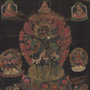 Black Cloak Mahakala; Tibet; 19th century; pigments on cloth; Rubin Museum; gift of Shelley and Donald Rubin; C2006.66.562 (HAR 1044)